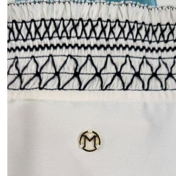 Marie Oliver Blouse Womens Medium Sheer Long Sleeve High Neck Cottagecore NWT - Picture 6 of 8